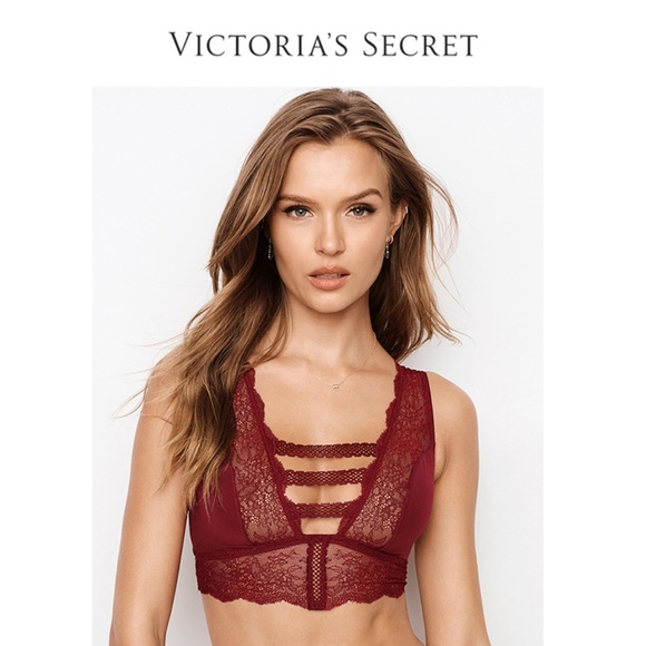 Victoria's Secret Lace Bra Bralette Longline Lace - Picture 2 of 3